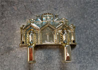 O caixão plástico personalizado do Virgin encurrala o estilo americano dourado pálido com catedral