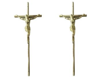 Decoração da superfície do caixão Crucifixo funerário 37 × 13,7 Cm Ouro Jesus Cruz do caixão